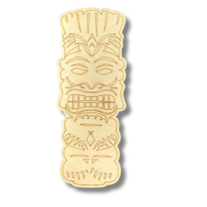 Unfinished Wood Etched Small Tiki Shape | Paint By Line Crafts | up to 30" DIY