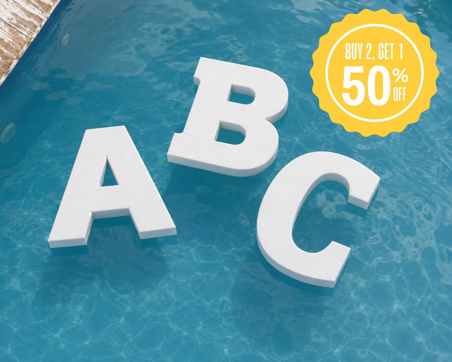Custom Foam Letters | Floating Pool Foam Cutouts |  10 Font Options Options | 2