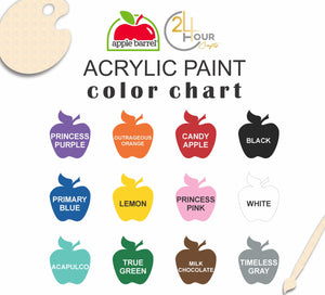 Apple Barrel Acrylic Paint | 2 oz | Satin Multi-Surface Craft Paint | MADE IN THE USA | Non-Toxic | Safe for Indoor & Outdoor Use | 12 Colors