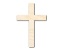 Load image into Gallery viewer, Bigger Better | Unfinished Wood Cross Shape | DIY Craft Cutout
