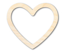Load image into Gallery viewer, Bigger Better | Unfinished Wood Heart Border Silhouette |  DIY Craft Cutout |
