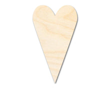 Load image into Gallery viewer, Bigger Better | Unfinished Wood Tall Classic Heart Shape | DIY Craft Cutout |
