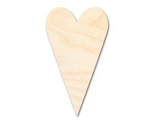 Bigger Better | Unfinished Wood Tall Classic Heart Shape | DIY Craft Cutout |