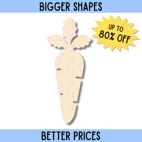 Bigger Better | Unfinished Wood Carrot Shape | DIY Craft Cutout
