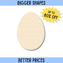Load image into Gallery viewer, Bigger Better | Unfinished Wood Egg Shape | DIY Craft Cutout
