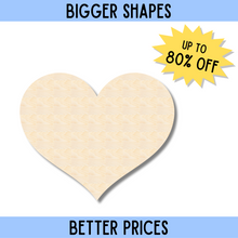 Load image into Gallery viewer, Bigger Better | Unfinished Wood Classic Heart |  DIY Craft Cutout |
