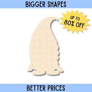 Bigger Better | Unfinished Wood Female Gnome Silhouette | DIY Craft Cutout |