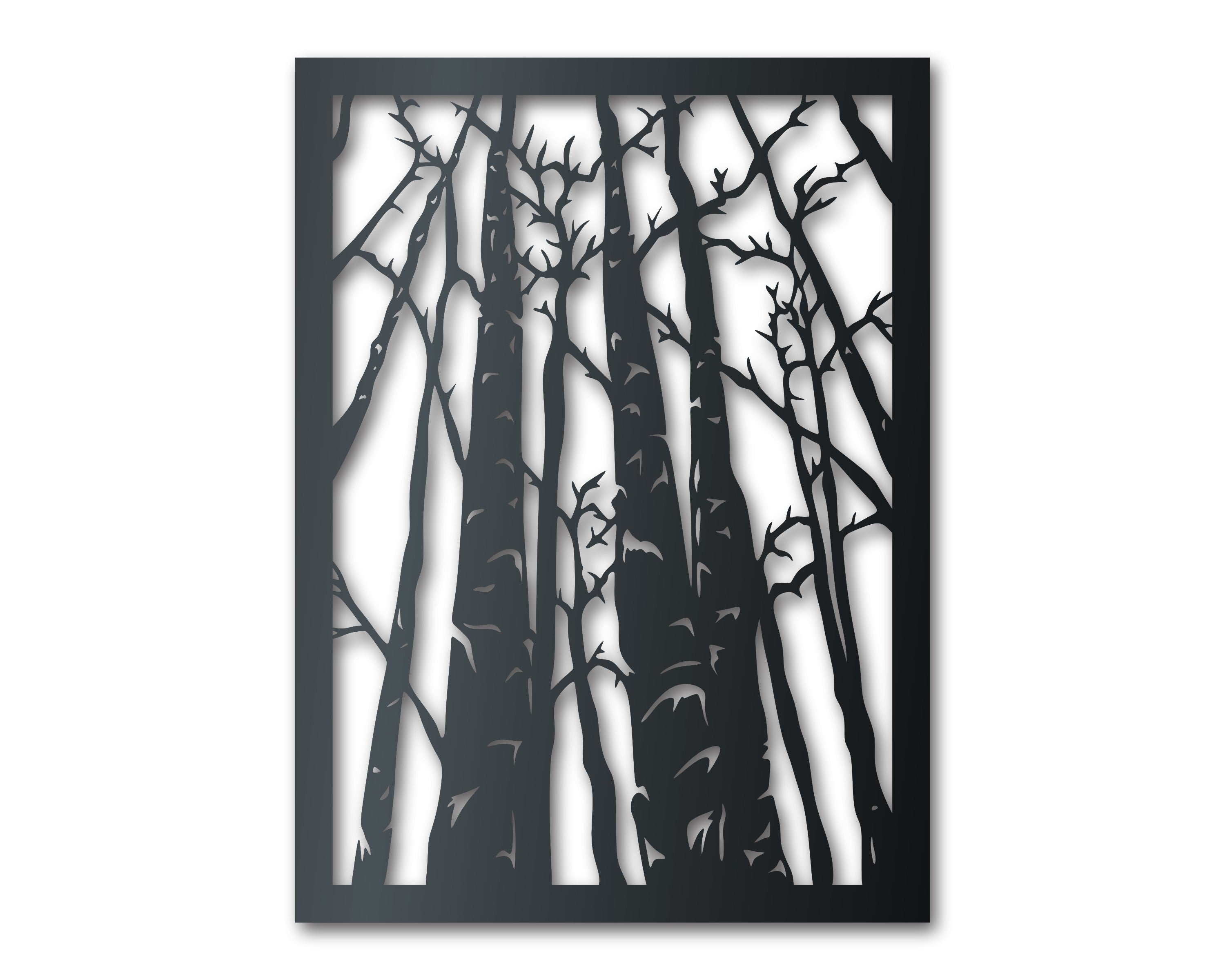 Birch Trees Metal Wall Art | Indoor Outdoor | Up to 46