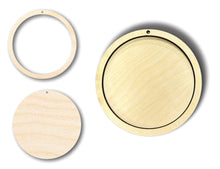Load image into Gallery viewer, Unfinished Wood 2 Layer Circle Shadowbox Shape | DIY Craft Cutout | up to 46&quot; DIY
