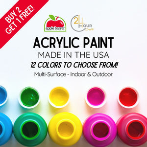 Apple Barrel Acrylic Paint | 2 oz | Satin Multi-Surface Craft Paint | MADE IN THE USA | Non-Toxic | Safe for Indoor & Outdoor Use | 12 Colors