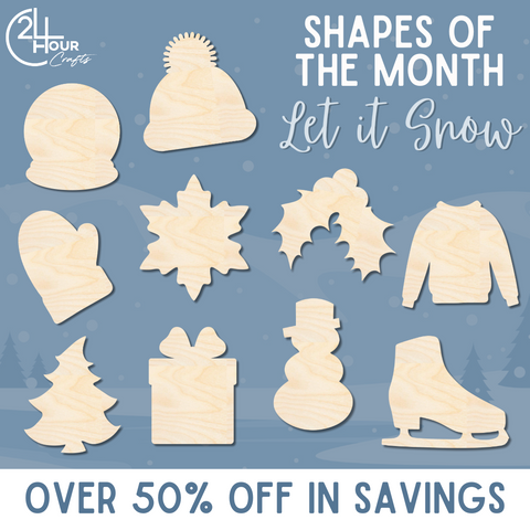 December Shape of the Month | Winter Hat Cutout | Let It Snow | Unfinished Craft