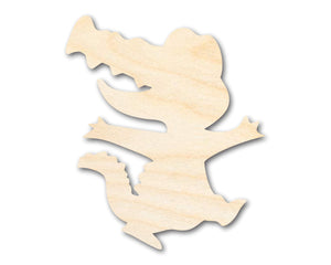 Bigger Better | Unfinished Wood Cute Alligator Shape | DIY Craft Cutout |