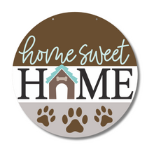 Load image into Gallery viewer, Unfinished Wood Dog Home Sweet Home Door Sign Kit | Wood Craft Cutouts | 1/4&quot; Thick |
