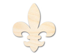 Load image into Gallery viewer, Bigger Better | Unfinished Wood Fleur di Lis Shape | DIY Craft Cutout |
