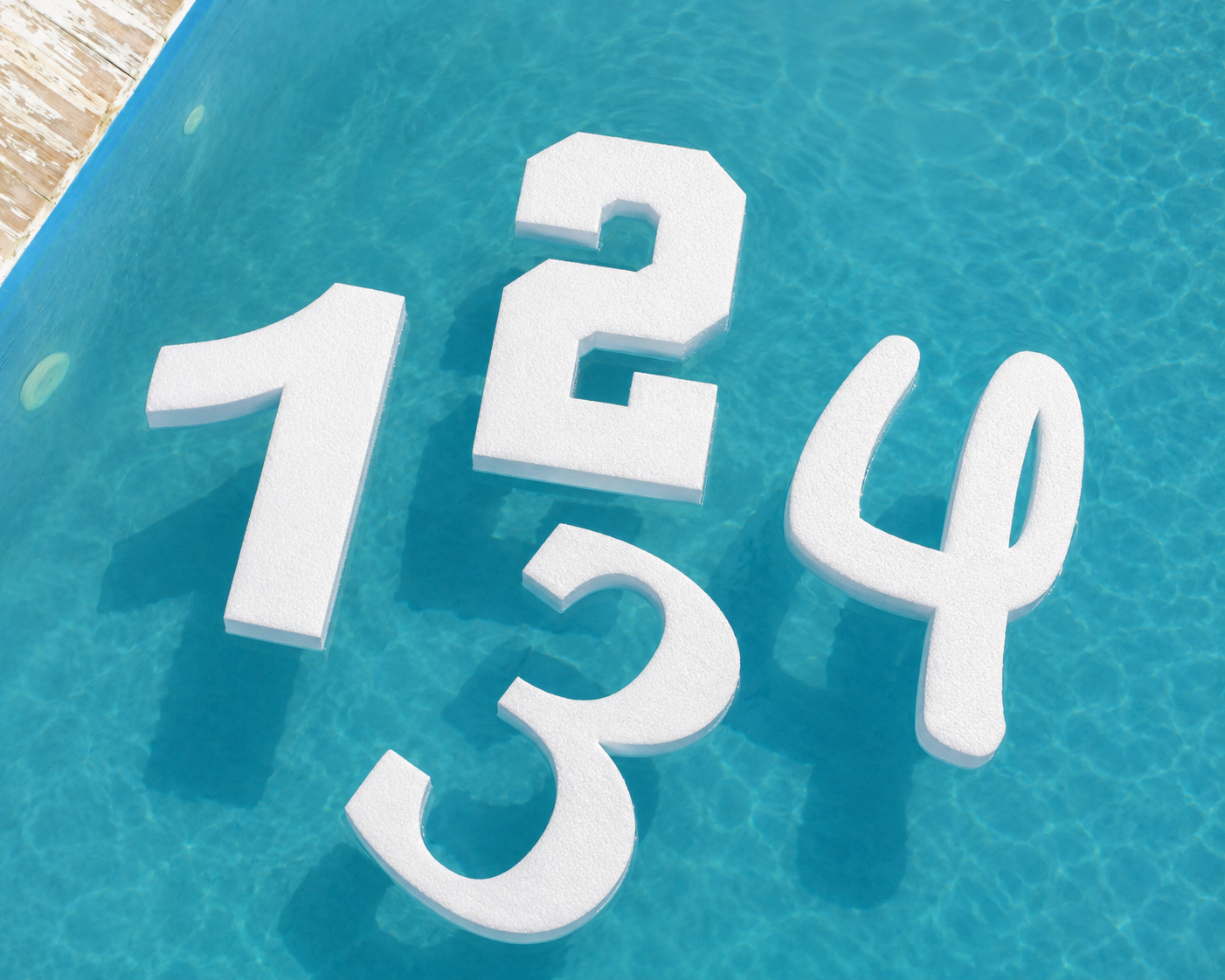 Custom Foam Numbers | Floating Pool Foam Cutouts |  10 Font Options Options | 2