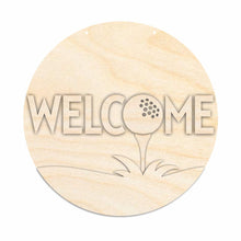 Load image into Gallery viewer, Unfinished Wood Golf Welcome Door Sign Kit | Wood Craft Cutouts | 1/4&quot; Thick |
