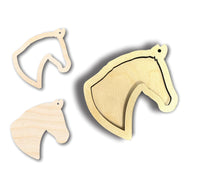 Load image into Gallery viewer, Unfinished Wood 2 Layer Horse Shadowbox Shape | DIY Craft Cutout | up to 46&quot; DIY
