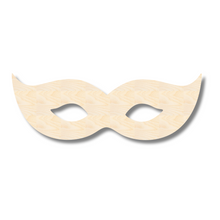Load image into Gallery viewer, Bigger Better | Unfinished Wood Mardi Gras Mask Shape | DIY Craft Cutout |
