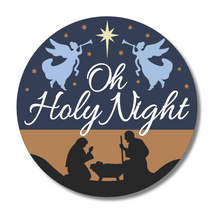 Load image into Gallery viewer, Unfinished Wood Oh Holy Night Door Sign Kit | Wood Craft Cutouts | 1/4&quot; Thick |
