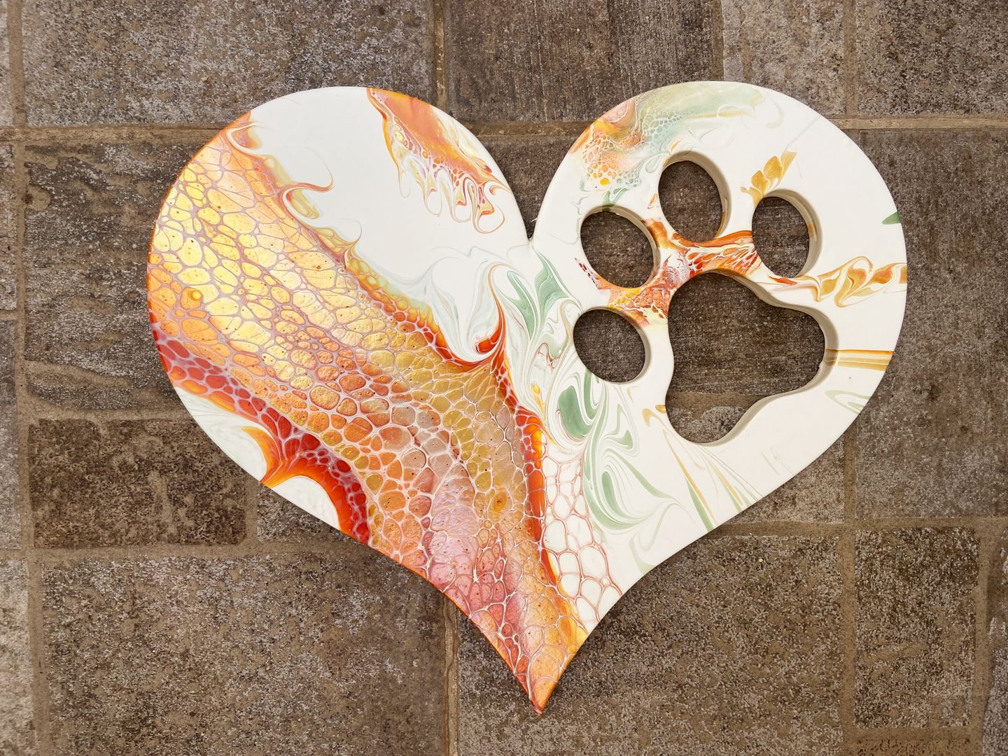 Unfinished Wood Pawprint Heart Shape | Valentine's Day | Pet | DIY Craft Cutout | Up to 46