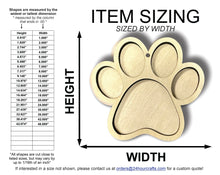 Load image into Gallery viewer, Unfinished Wood 2 Layer Paw Shadowbox Shape | DIY Craft Cutout | up to 46&quot; DIY
