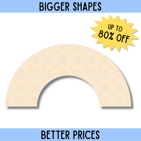 Bigger Better | Unfinished Wood Rainbow Silhouette | DIY Craft Cutout |