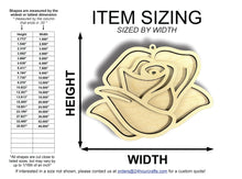Load image into Gallery viewer, Unfinished Wood 2 Layer Rose Shadowbox Shape | DIY Craft Cutout | up to 46&quot; DIY
