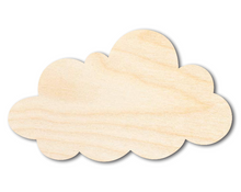 Load image into Gallery viewer, Bigger Better | Unfinished Wood Cloud Silhouette |  DIY Craft Cutout
