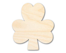 Load image into Gallery viewer, Bigger Better | Unfinished Wood Simple Shamrock Shape | DIY Craft Cutout |
