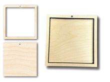 Load image into Gallery viewer, Unfinished Wood 2 Layer Square Shadowbox Shape | DIY Craft Cutout | up to 46&quot; DIY
