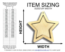 Load image into Gallery viewer, Unfinished Wood 2 Layer Star Shadowbox Shape | DIY Craft Cutout | up to 46&quot; DIY
