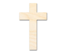 Load image into Gallery viewer, Bigger Better | Unfinished Wood Tall Cross Shape | DIY Craft Cutout |
