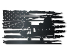 Load image into Gallery viewer, Metal USA Army Helicopter Wall Art | Patriotic Military Veteran | Indoor Outdoor | Up to 36&quot; | Over 20 Color Options
