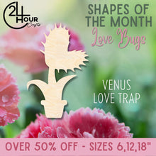 Load image into Gallery viewer, February Shape of the Month | Venus Love Trap Wood Cutout | Love Bugs | Unfinished Craft

