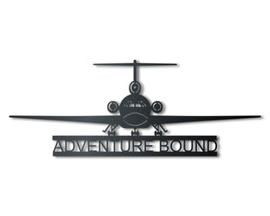Custom Airplane Metal Sign | Aviation Wall Art | Indoor Outdoor | Up to 46" | Over 20 Color Options