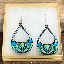 Load image into Gallery viewer, Unfinished Wood Hollow Teardrop Earring Blank Pair - DIY Jewelry Craft - Available in 1&quot; to 3&quot;
