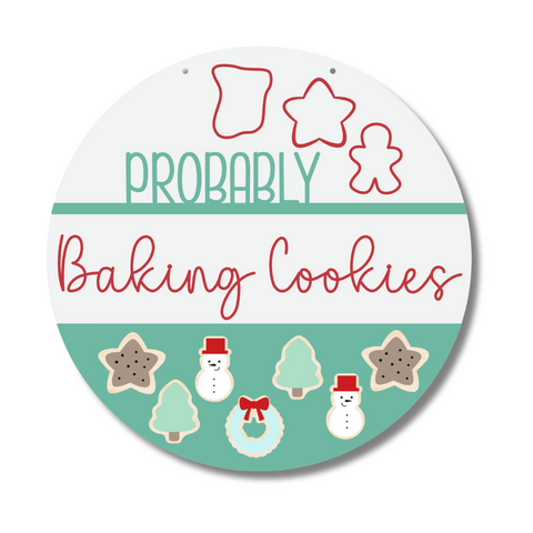 Unfinished Wood Baking Cookies Door Sign Kit | Wood Craft Cutouts | 1/4" Thick |