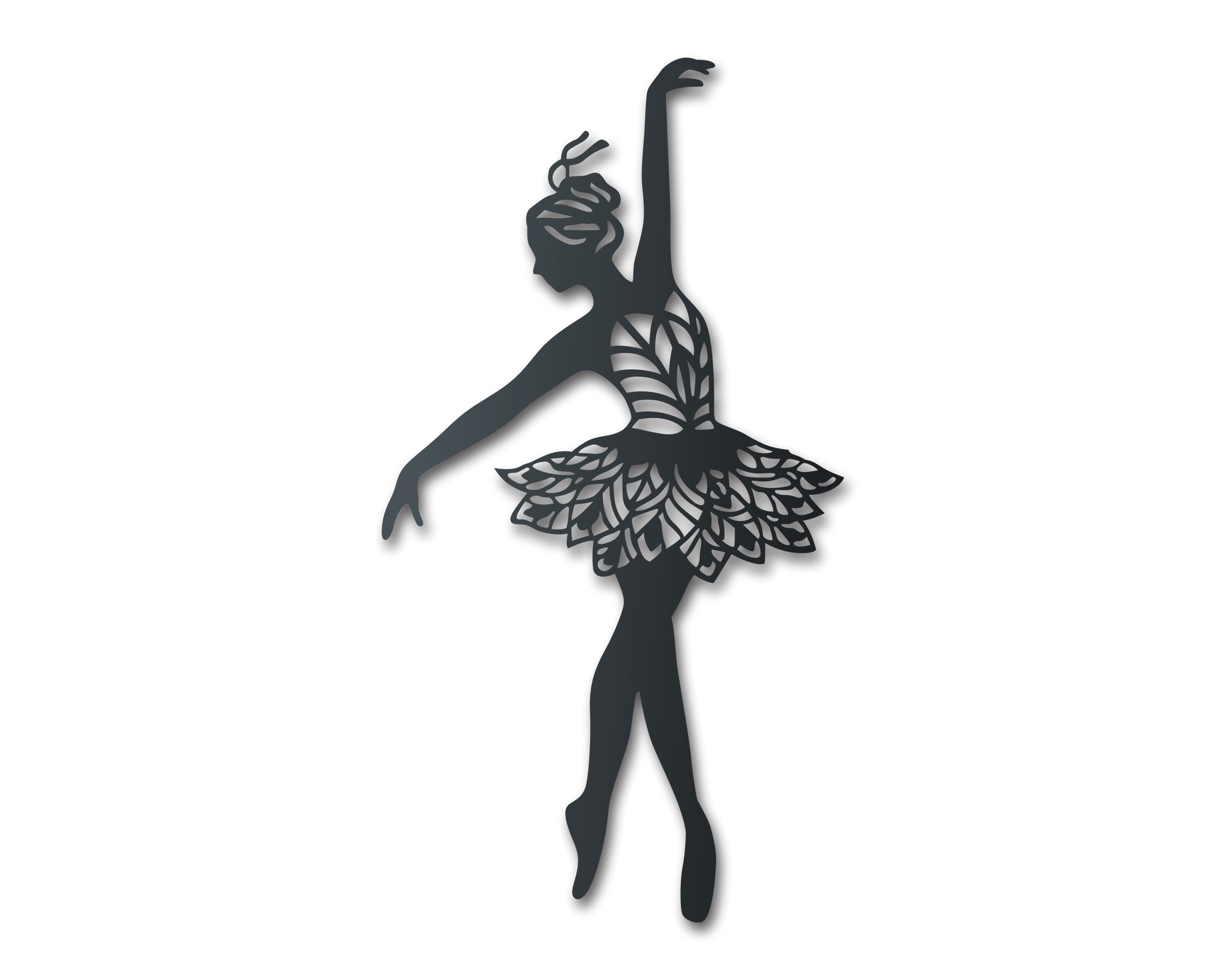 Metal Ballerina Dancer Wall Art | Indoor Outdoor | Up to 46