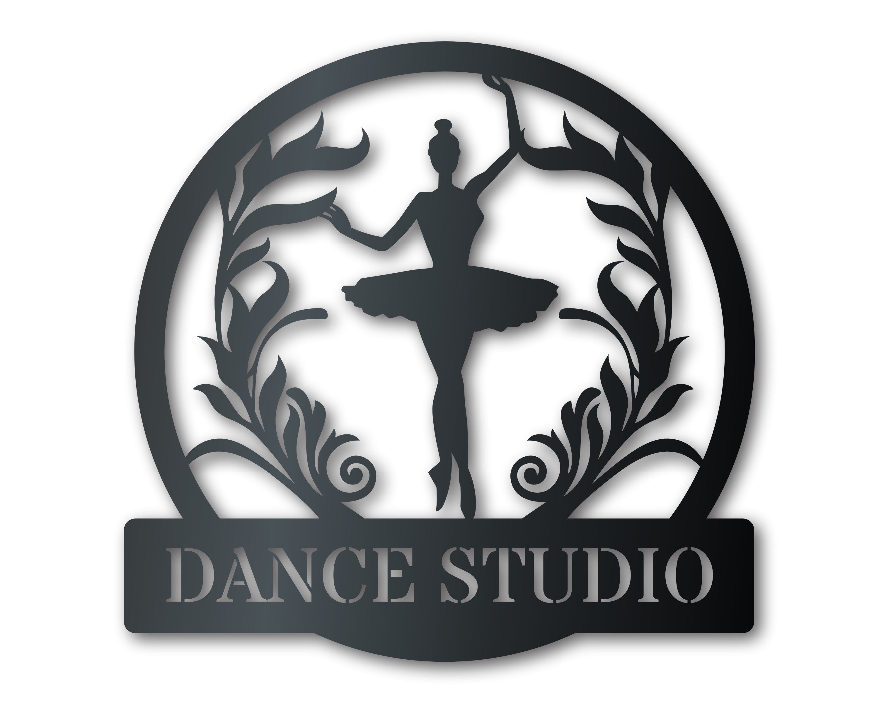 Ballerina Monogram Custom Metal Wall Art | Indoor Outdoor | Up to 46