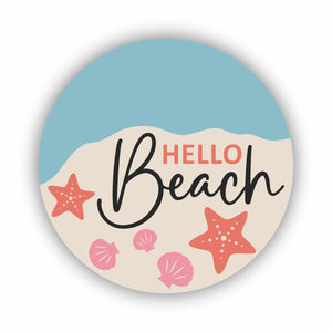 Unfinished Wood Hello Beach Door Sign Kit | Wood Craft Cutouts | 1/4" Thick |