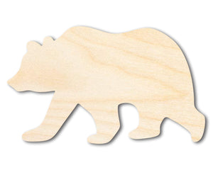 Bigger Better | Unfinished Wood Grizzly Bear Shape |  DIY Craft Cutout