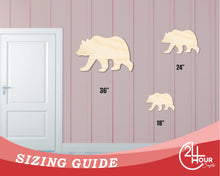 Load image into Gallery viewer, Bigger Better | Unfinished Wood Grizzly Bear Shape |  DIY Craft Cutout
