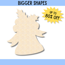 Load image into Gallery viewer, Bigger Better | Unfinished Wood Jingle Bell Shape |  DIY Craft Cutout
