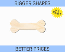 Load image into Gallery viewer, Bigger Better | Unfinished Wood Dog Chew Bone Silhouette |  DIY Craft Cutout
