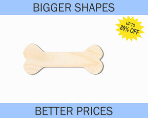 Bigger Better | Unfinished Wood Dog Chew Bone Silhouette |  DIY Craft Cutout