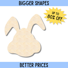 Load image into Gallery viewer, Bigger Better | Unfinished Wood Easter Bunny Silhouette | DIY Craft Cutout |
