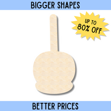 Bigger Better | Unfinished Wood Candy Caramel Apple Shape | DIY Craft Cutout