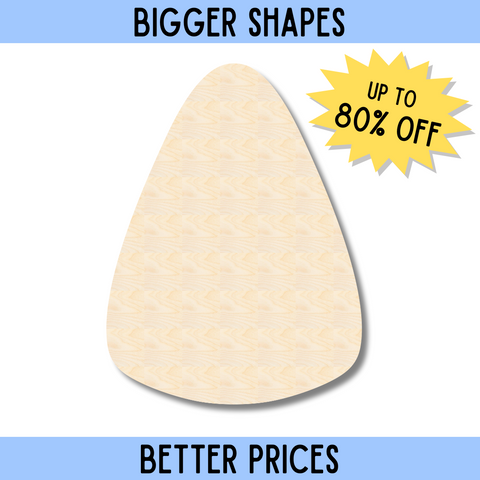 Bigger Better | Unfinished Wood Candy Corn Shape |  DIY Craft Cutout