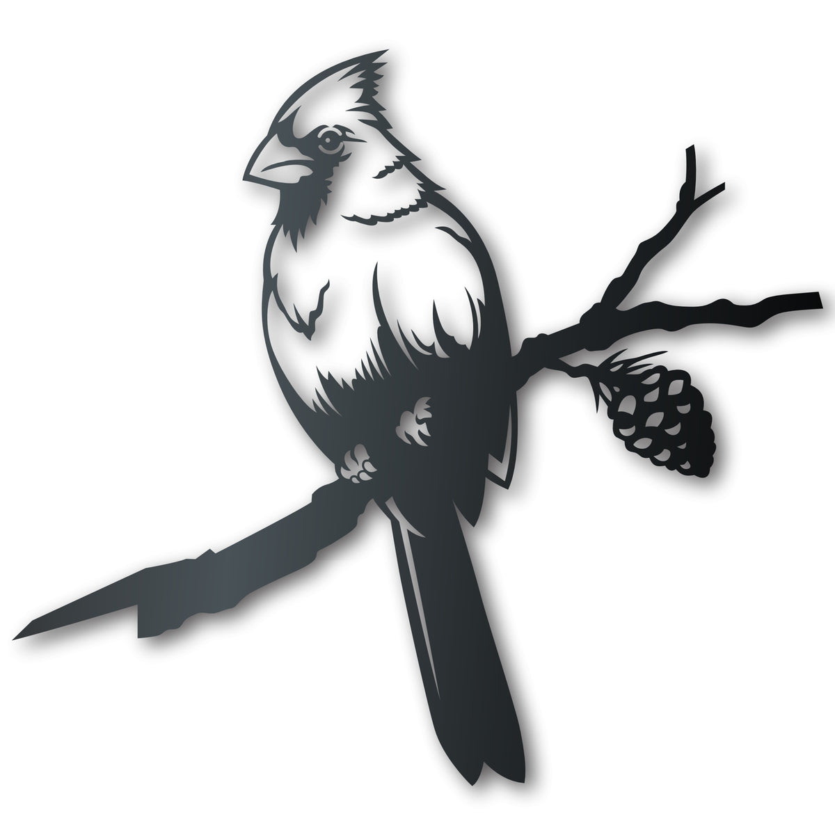 Metal Cardinal Tree Stake | Metal Garden Art | Indoor Outdoor | Up to ...