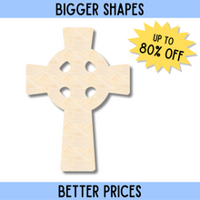 Load image into Gallery viewer, Bigger Better | Unfinished Wood Celtic Cross | DIY Craft Cutout |
